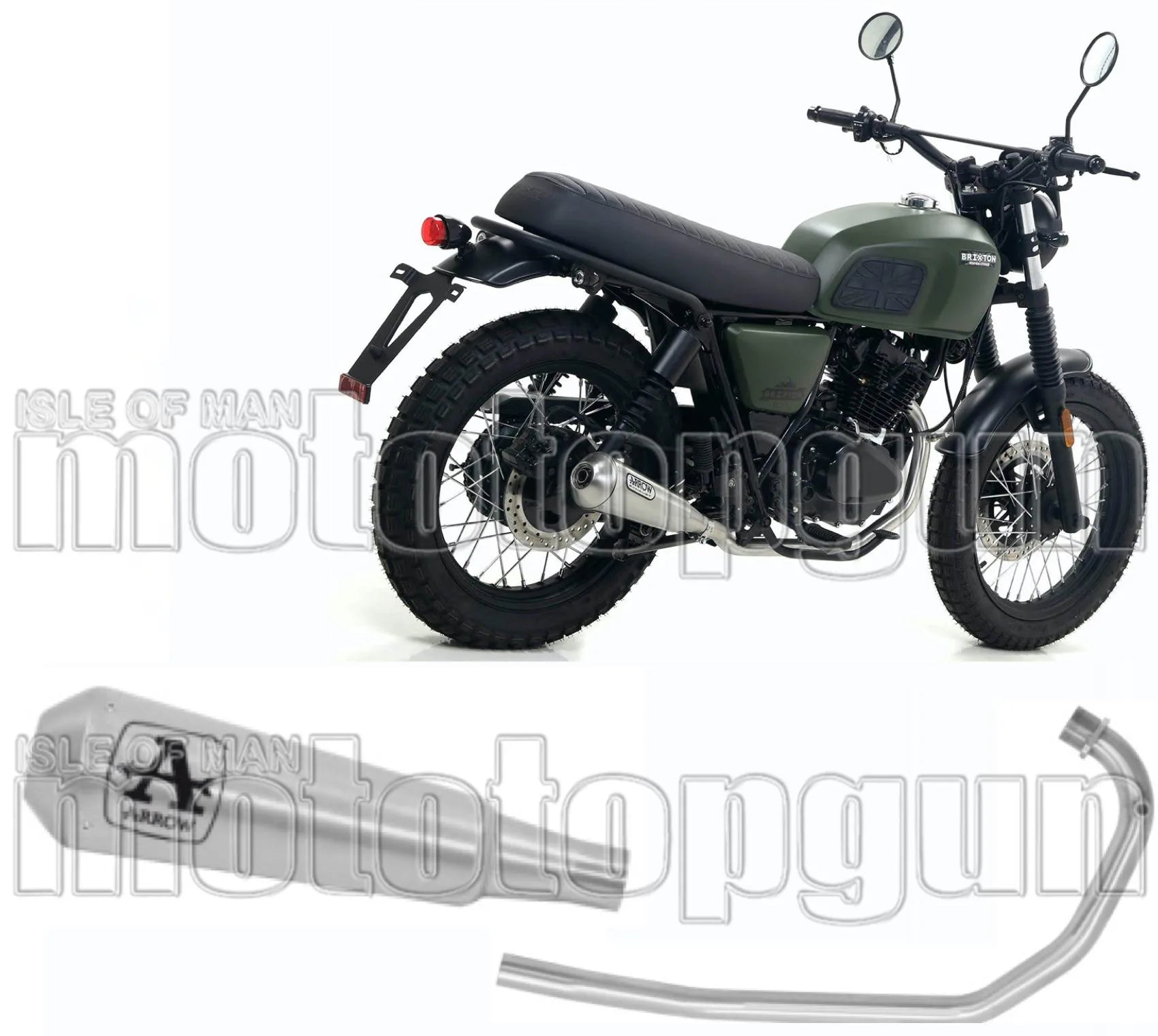 Impianto Di Scarico Completo Non Catalizzato E Con Omologazione Suono Pro-Race Nichrom Acciaio - Arrow Special Parts Compatibile Con Brixton Bx 125 X (2019-2020)