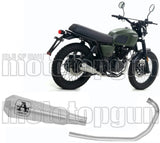 Impianto Di Scarico Completo Non Catalizzato E Con Omologazione Suono Pro-Race Nichrom Acciaio - Arrow Special Parts Compatibile Con Brixton Bx 125 X (2019-2020)