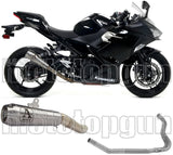 Impianto Di Scarico Completo Non Catalizzato E Con Omologazione Suono Pro-Race Nichrom Acciaio - Arrow Special Parts Compatibile Con Kawasaki Ninja 400 (2018-2021)