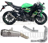 Impianto Di Scarico Completo Non Catalizzato E Con Omologazione Suono Pro-Race Nichrom Acciaio - Arrow Special Parts Compatibile Con Kawasaki Zx 6R 636 (2019-2020)