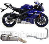 Impianto Di Scarico Completo Non Catalizzato E Con Omologazione Suono Pro-Race Nichrom Acciaio - Arrow Special Parts Compatibile Con Yamaha Yzf-R6 (2017-2021)