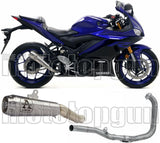 Impianto Di Scarico Completo Non Catalizzato E Con Omologazione Suono Pro-Race Nichrom Acciaio - Arrow Special Parts Compatibile Con Yamaha Yzf-R3 (2019-2020)