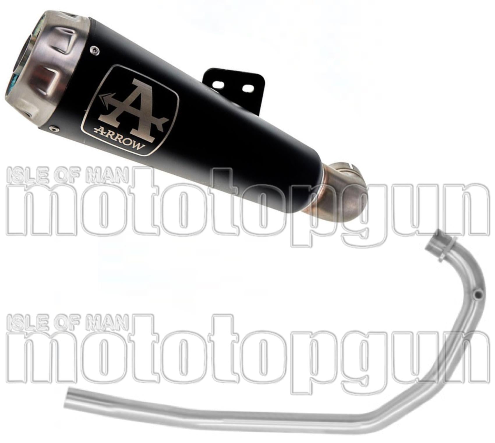 Complete Non-Catalytic Exhaust System With Sound Certification Pro-Race Black Nichrom Stainless Steel - Arrow Special Parts Compatible With Brixton Felsberg 125 X (2019-2020)