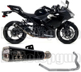 Impianto Di Scarico Completo Non Catalizzato E Con Omologazione Suono Pro-Race Nichrom Nero Acciaio - Arrow Special Parts Compatibile Con Kawasaki Ninja 400 (2018-2021)