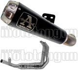 Impianto Di Scarico Completo Non Catalizzato E Con Omologazione Suono Pro-Race Nichrom Nero Acciaio - Arrow Special Parts Compatibile Con Kawasaki Z 900 (2020-2024)