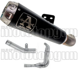 Impianto Di Scarico Completo Non Catalizzato E Con Omologazione Suono Pro-Race Nichrom Nero Acciaio - Arrow Special Parts Compatibile Con Kawasaki Zx 6R 636 (2019-2020)
