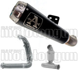 Impianto Di Scarico Completo Non Catalizzato E Con Omologazione Suono Pro-Race Nichrom Nero Acciaio - Arrow Special Parts Compatibile Con Ktm 890 Duke R (2020-2023)