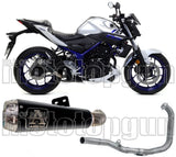 Impianto Di Scarico Completo Non Catalizzato E Con Omologazione Suono Pro-Race Nichrom Nero Acciaio - Arrow Special Parts Compatibile Con Yamaha Mt-03 (2018-2019)
