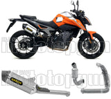 Impianto Di Scarico Completo Non Catalizzato E Con Omologazione Suono Race-Tech Titanio Carbonio - Arrow Special Parts Compatibile Con Ktm 890 Duke R (2020-2023)