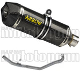 Impianto Di Scarico Completo Non Catalizzato E Con Omologazione Suono Race-Tech Carbonio Carbonio - Arrow Special Parts Compatibile Con Kawasaki Ninja 650 (2017-2020)