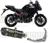 Impianto Di Scarico Completo Non Catalizzato E Con Omologazione Suono Race-Tech Carbonio Carbonio - Arrow Special Parts Compatibile Con Kawasaki Versys 650 (2017-2022)