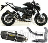 Impianto Di Scarico Completo Non Catalizzato E Con Omologazione Suono Race-Tech Carbonio Carbonio - Arrow Special Parts Compatibile Con Kawasaki Z 800 E (2013-2016)
