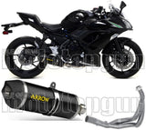 Impianto Di Scarico Completo Non Catalizzato E Con Omologazione Suono Race-Tech Alluminio Nero Carbonio - Arrow Special Parts Compatibile Con Kawasaki Ninja 650 (2017-2020)