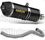 Impianto Di Scarico Completo Non Catalizzato E Con Omologazione Suono Race-Tech Alluminio Nero Carbonio - Arrow Special Parts Compatibile Con Ktm 690 Smc R (2019-2024)