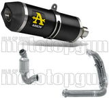 Impianto Di Scarico Completo Non Catalizzato E Con Omologazione Suono Race-Tech Alluminio Nero Carbonio - Arrow Special Parts Compatibile Con Ktm 790 Duke (2023)