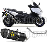 Impianto Di Scarico Completo Non Catalizzato E Con Omologazione Suono Race-Tech Alluminio Nero Carbonio - Arrow Special Parts Compatibile Con Yamaha Xp 560 T-Max (2020-2024)