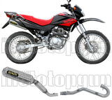 Impianto Di Scarico Completo Non Catalizzato E Con Omologazione Suono Thunder Alluminio Acciaio - Arrow Special Parts Compatibile Con Honda Xr 125 L (2004-2005)
