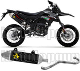 Impianto Di Scarico Completo Catalizzato E Con Omologazione Suono Thunder Alluminio Nero Acciaio - Arrow Special Parts Compatibile Con Um Dsr Ex 125 (2018-2020)