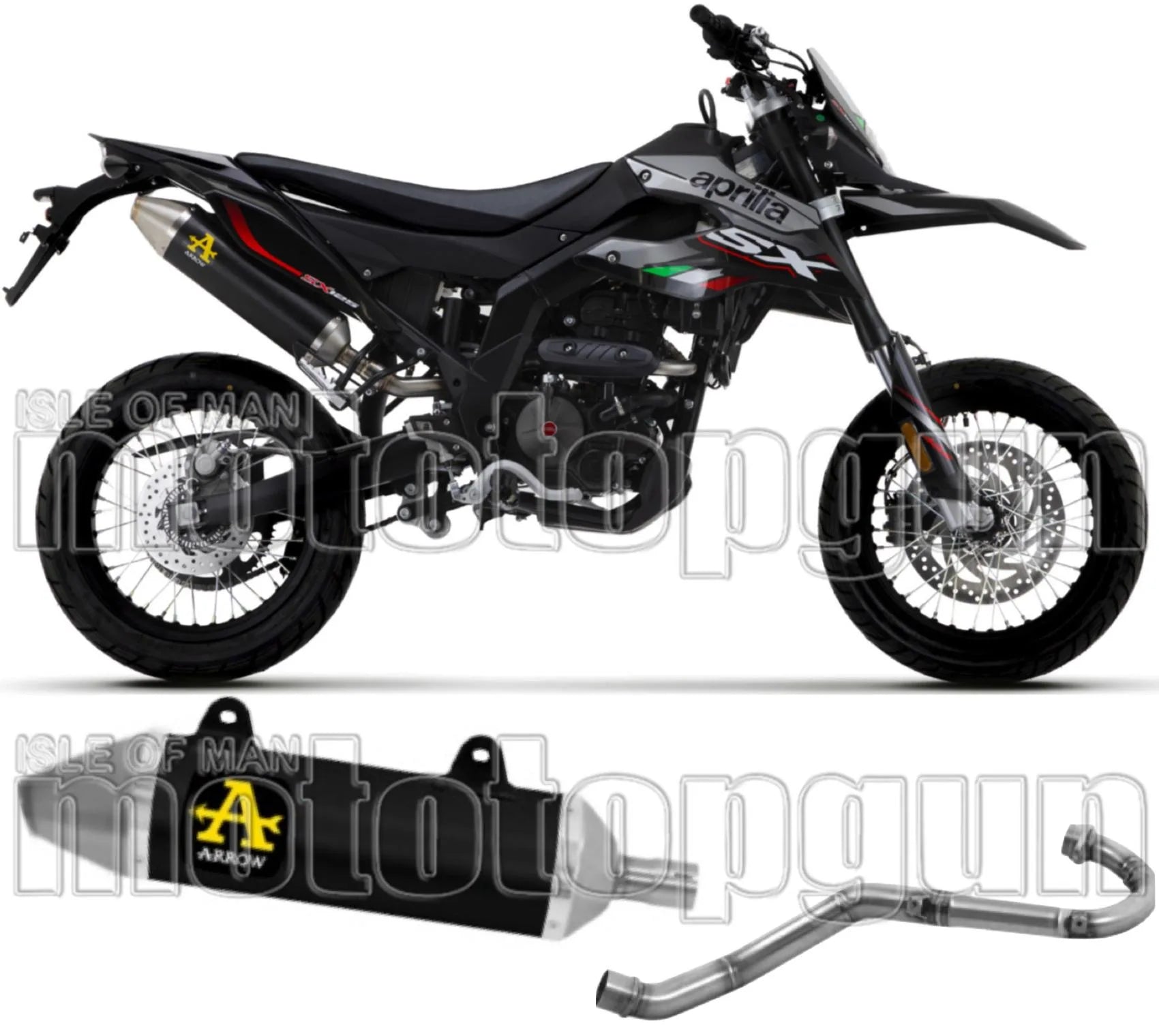 Impianto Di Scarico Completo Non Catalizzato E Con Omologazione Suono Thunder Alluminio Nero Acciaio - Arrow Special Parts Compatibile Con Um Dsr Ex 125 (2018-2020)