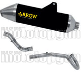 Impianto Di Scarico Completo Non Catalizzato E Con Omologazione Suono Thunder Alluminio Nero Acciaio - Arrow Special Parts Compatibile Con Honda Crf 300 L (2021-2024)