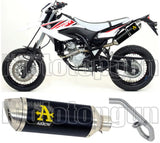 Impianto Di Scarico Completo Non Catalizzato E Con Omologazione Suono Thunder Alluminio Nero Acciaio - Arrow Special Parts Compatibile Con Yamaha Wr 125 R (2009-2016)