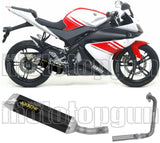 Impianto Di Scarico Completo Non Catalizzato E Con Omologazione Suono Thunder Alluminio Nero Acciaio - Arrow Special Parts Compatibile Con Yamaha Yzf-R 125 (2008-2013)