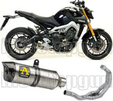 Impianto Di Scarico Completo Non Catalizzato E Con Omologazione Suono Thunder Titanio Carbonio - Arrow Special Parts Compatibile Con Yamaha Tracer 900 Gt (2018-2020)