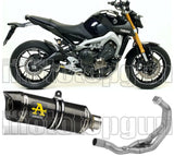 Impianto Di Scarico Completo Non Catalizzato E Con Omologazione Suono Thunder Carbonio Carbonio - Arrow Special Parts Compatibile Con Yamaha Mt-09 Tracer (2015-2020)