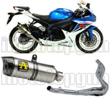 Impianto Di Scarico Completo Non Catalizzato E Con Omologazione Suono Thunder Alluminio Carbonio - Arrow Special Parts Compatibile Con Suzuki Gsx-R 750 Ie (2011-2016)