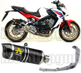 Impianto Di Scarico Completo Non Catalizzato E Con Omologazione Suono Thunder Alluminio Nero Carbonio - Arrow Special Parts Compatibile Con Honda Cbr 650 F (2014-2018)