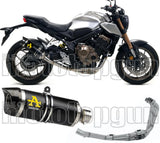 Impianto Di Scarico Completo Non Catalizzato E Con Omologazione Suono Thunder Alluminio Nero Carbonio - Arrow Special Parts Compatibile Con Honda Cb 650 R (2019-2023)