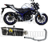 Impianto Di Scarico Completo Non Catalizzato E Con Omologazione Suono Thunder Alluminio Nero Carbonio - Arrow Special Parts Compatibile Con Yamaha Yzf-R3 (2021-2024)