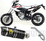 Complete Non-Catalytic Exhaust System With Sound Certification Thunder Black Aluminium Carbon - Arrow Special Parts Compatible With Yamaha Wr 125 X (2009-2016)