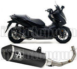 Impianto Di Scarico Completo Non Catalizzato E Con Omologazione Suono Urban Alluminio Nero Acciaio Nero - Arrow Special Parts Compatibile Con Honda Forza 125 (2017-2020)