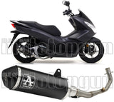 Impianto Di Scarico Completo Non Catalizzato E Con Omologazione Suono Urban Alluminio Nero Acciaio Nero - Arrow Special Parts Compatibile Con Honda Pcx 125 (2012-2016)