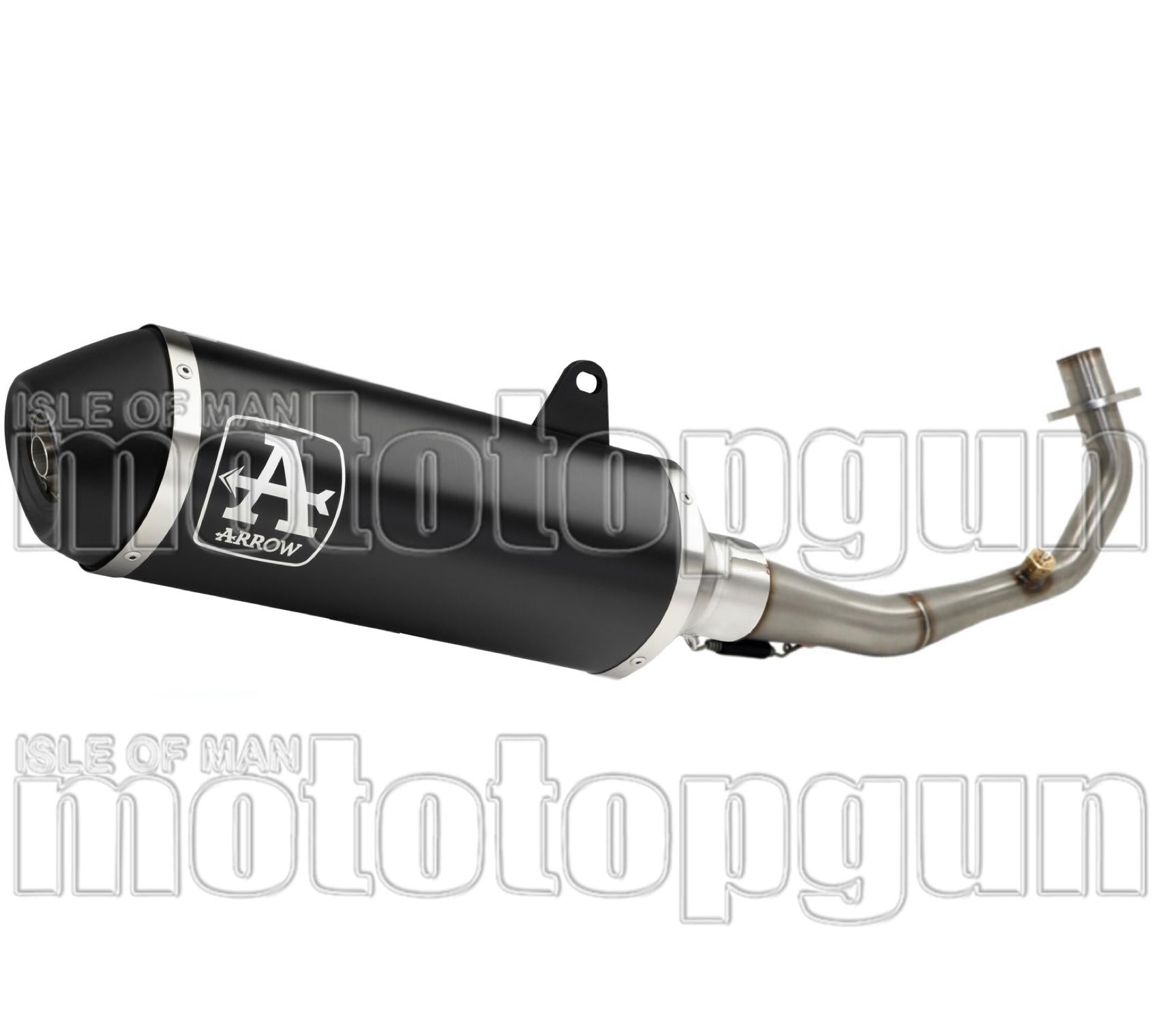 Complete Non-Catalytic Exhaust System With Sound Certification Urban Black Aluminium Stainless Steel Black - Arrow Special Parts Compatible With Piaggio Medley 125 S Abs (2020-2024)