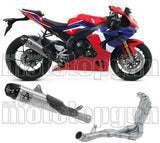 Impianto Di Scarico Completo Non Catalizzato E Con Omologazione Suono Works Titanio Carbonio - Arrow Special Parts Compatibile Con Honda Cbr 1000 Rr - R (2020-2023)