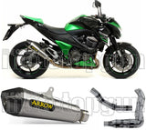 Impianto Di Scarico Completo Non Catalizzato E Con Omologazione Suono X-Kone Nichrom Carbonio - Arrow Special Parts Compatibile Con Kawasaki Z 800 E (2013-2016)