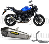 Impianto Di Scarico Completo Non Catalizzato E Con Omologazione Suono X-Kone Nichrom Carbonio - Arrow Special Parts Compatibile Con Suzuki Sv 650 (2016-2024)