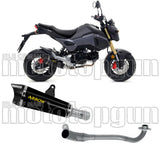 Impianto Di Scarico Completo Non Catalizzato E Con Omologazione Suono X-Kone Nichrom Nero Carbonio - Arrow Special Parts Compatibile Con Honda Msx 125 (2016-2020)