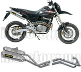 Impianto Di Scarico Completo Non Catalizzato E Con Omologazione Suono Thunder Alluminio Acciaio - Arrow Special Parts Compatibile Con Honda Fmx 650 (2005-2008)