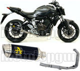 Impianto Di Scarico Completo Non Catalizzato E Con Omologazione Suono Thunder Alluminio Nero Acciaio - Arrow Special Parts Compatibile Con Yamaha Tracer 700 (2016-2019)