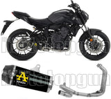 Impianto Di Scarico Completo Non Catalizzato E Con Omologazione Suono Works Nichrom Nero Carbonio - Arrow Special Parts Compatibile Con Yamaha Tracer 700 (2020)