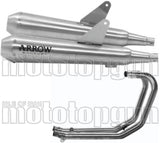 Complete Non-Catalytic Exhaust System With Sound Certification Pro-Racing Nichrom Stainless Steel - Arrow Special Parts Compatible With Triumph Speed Twin 1200 (2019-2020)