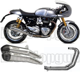 Complete Non-Catalytic Exhaust System With Sound Certification Pro-Racing Nichrom Carbon - Arrow Special Parts Compatible With Triumph Thruxton 1200 R (2017-2020)