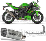 Impianto Di Scarico Completo Non Catalizzato E Con Omologazione Suono Indy-Race Evo Titanio Carbonio - Arrow Special Parts Compatibile Con Kawasaki Zx 4R (2024-2026)