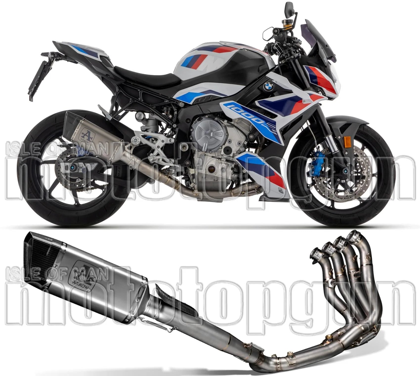 Impianto Di Scarico Completo Non Catalizzato E Con Omologazione Suono Pista Titanio Carbonio - Arrow Special Parts Compatibile Con Bmw S 1000 Rr (2019-2024)