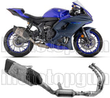Impianto Di Scarico Completo Catalizzato E Con Omologazione Suono Pista Titanio Carbonio - Arrow Special Parts Compatibile Con Yamaha Yzf R7 (2021-2024)
