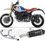 Impianto Di Scarico Completo Non Catalizzato E Con Omologazione Suono Explorer Alluminio Nero Fondello Carby - Arrow Special Parts Compatibile Con Bmw R12 G - S (2025-2026)