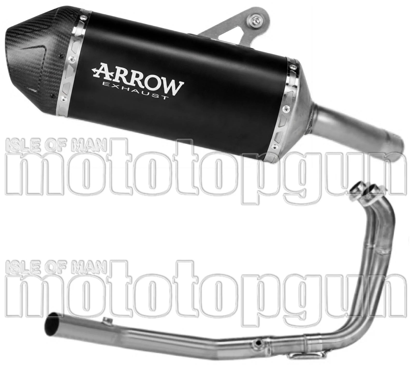 Impianto Di Scarico Completo Non Catalizzato E Con Omologazione Suono Explorer Alluminio Nero Fondello Carby - Arrow Special Parts Compatibile Con Kawasaki Kle 500 (2026)